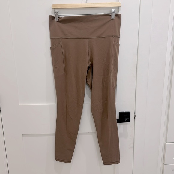 ATHLETA Salutation Stash Tight Leggings 7/8 rustic beige L - Picture 5 of 8